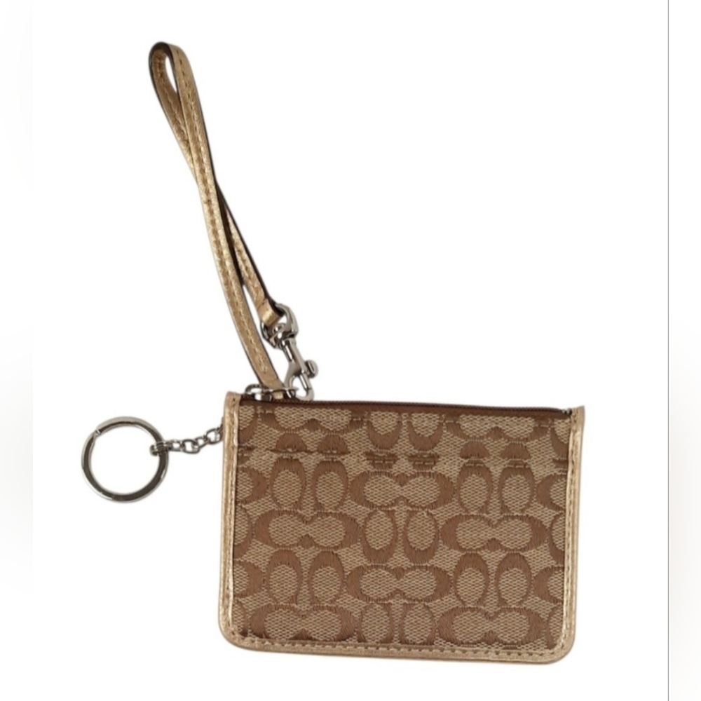 Coach Signature Mini Skinny ID Cardholder Wristlet